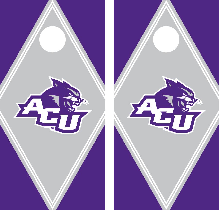 Abilene Christian University Cornhole Decals - Diamond