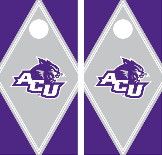 Abilene Christian University Cornhole Decals - Diamond