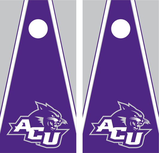 Abilene Christian University Cornhole Decals - Triangle