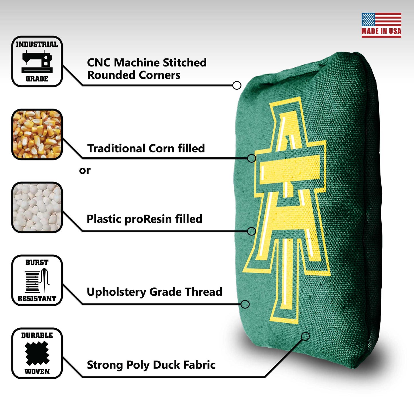 Arkansas Tech Cornhole Bags - 8 Cornhole Bags