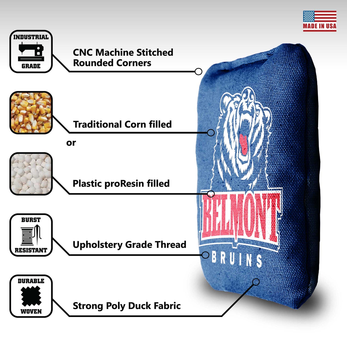 Belmont University Cornhole Bags - 8 Cornhole Bags