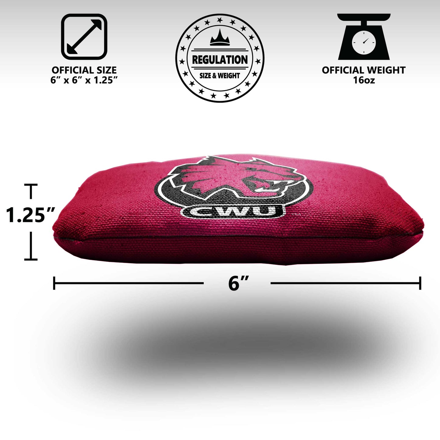 Central Washington University Cornhole Bags - 8 Cornhole Bags