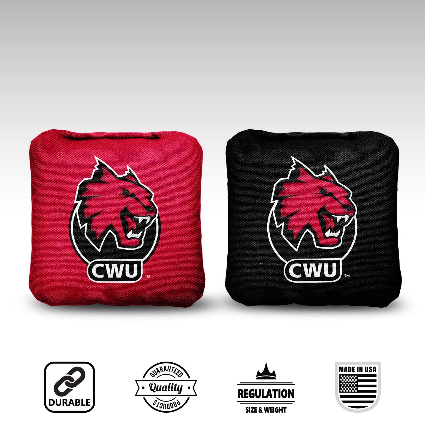 Central Washington University Cornhole Bags - 8 Cornhole Bags