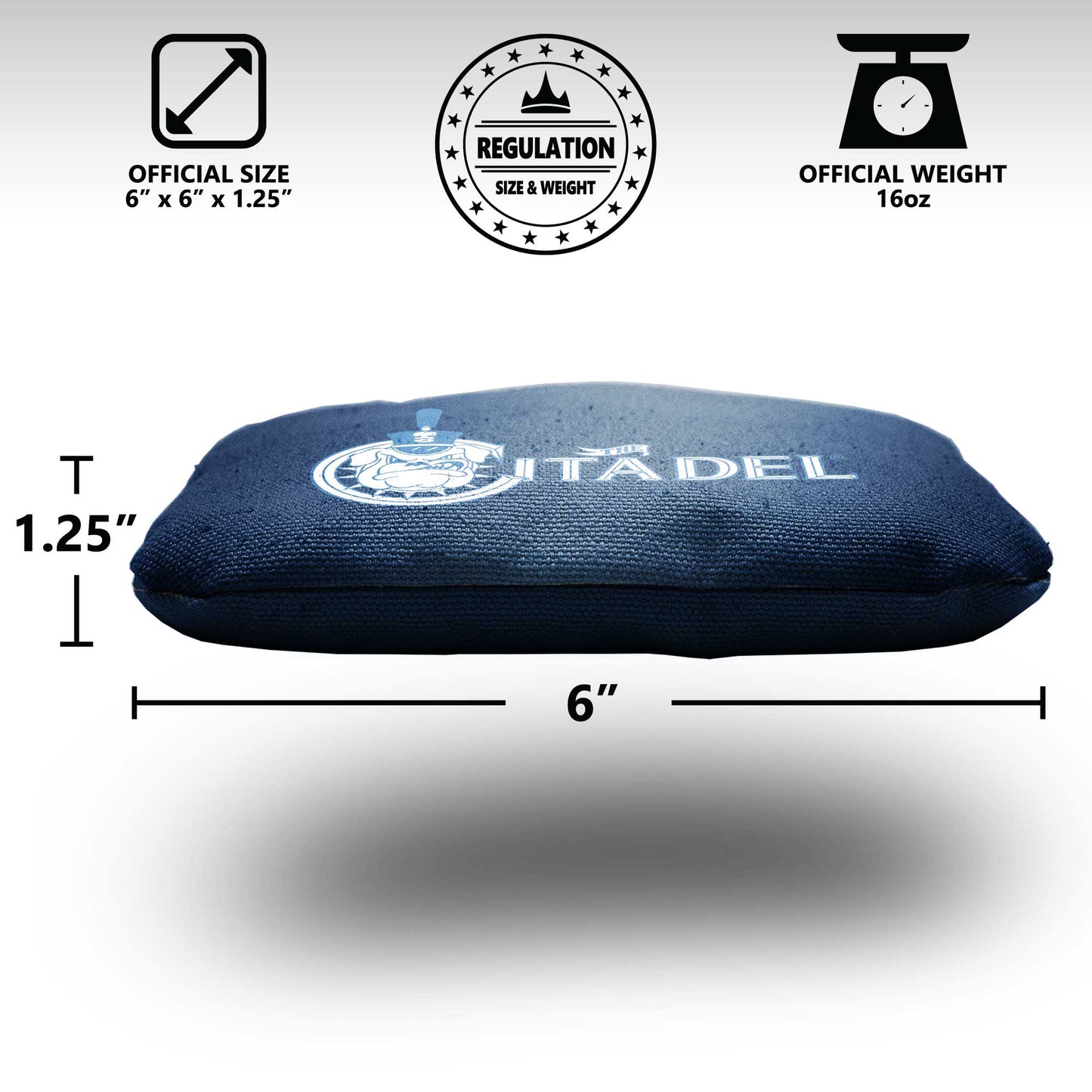 Citadel Military College Cornhole Bags - 8 Cornhole Bags
