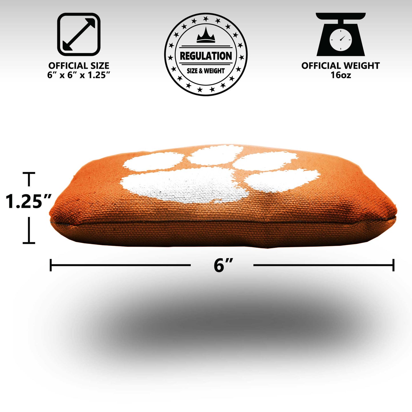 Clemson University Cornhole Bags - 8 Cornhole Bags