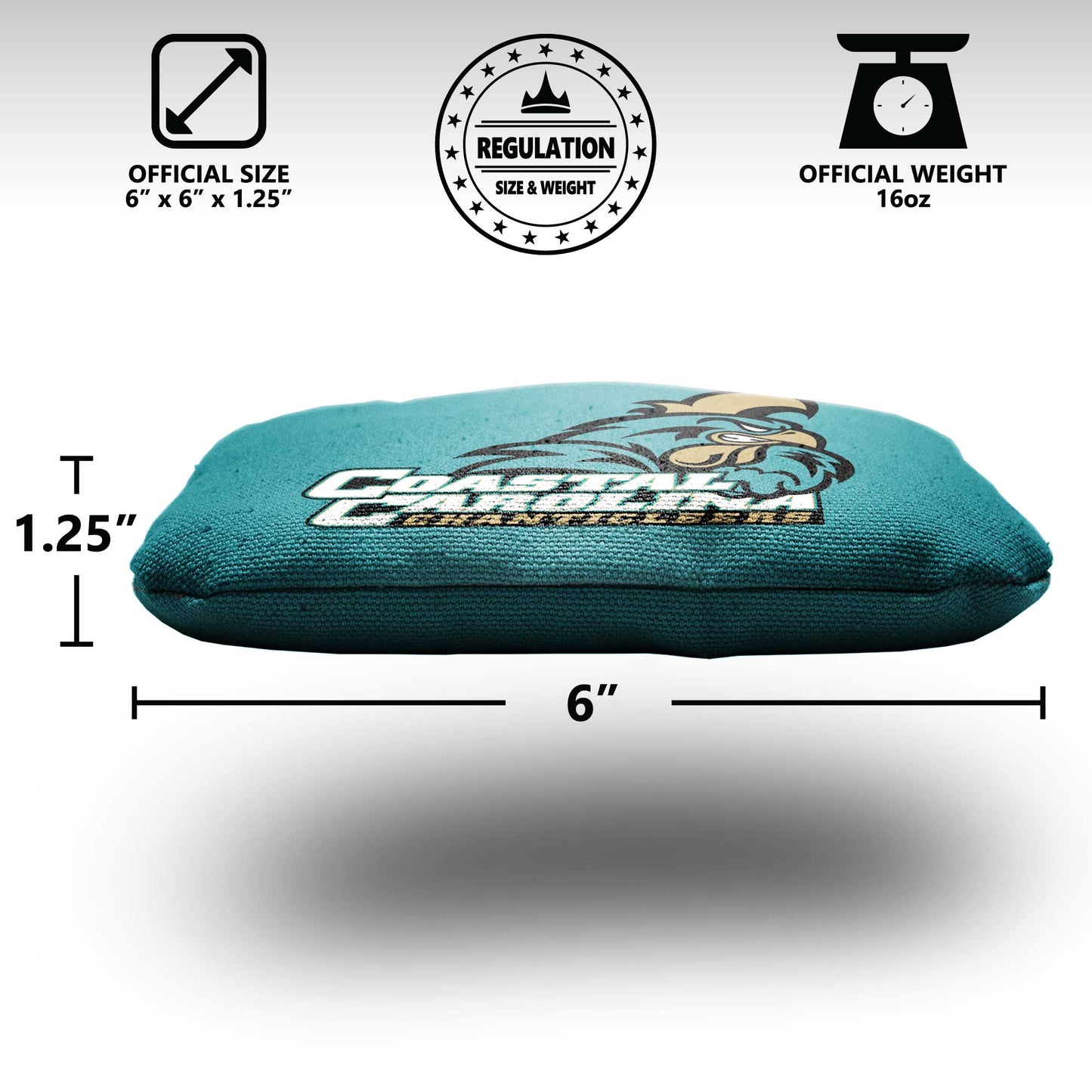 Coastal Carolina University Cornhole Bags - 8 Cornhole Bags
