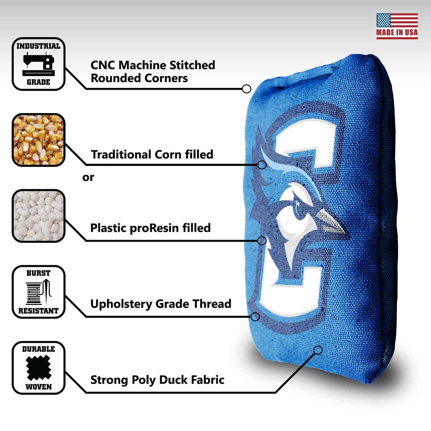 Creighton University Cornhole Bags - 8 Cornhole Bags