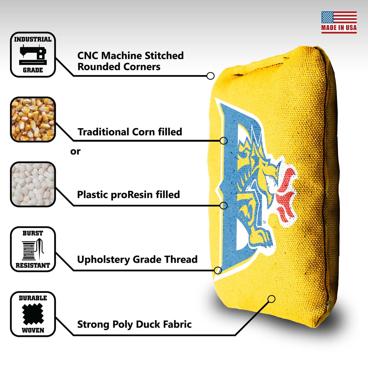 Drexel University Cornhole Bags - 8 Cornhole Bags