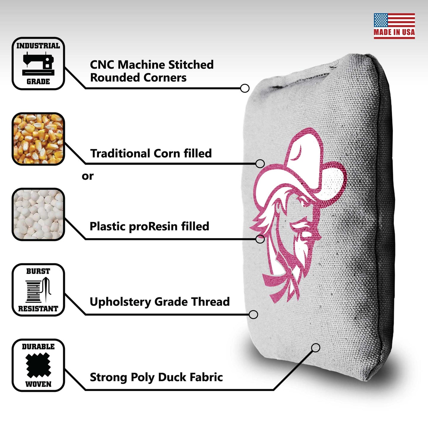 Eastern Kentucky University Cornhole Bags - 8 Cornhole Bags