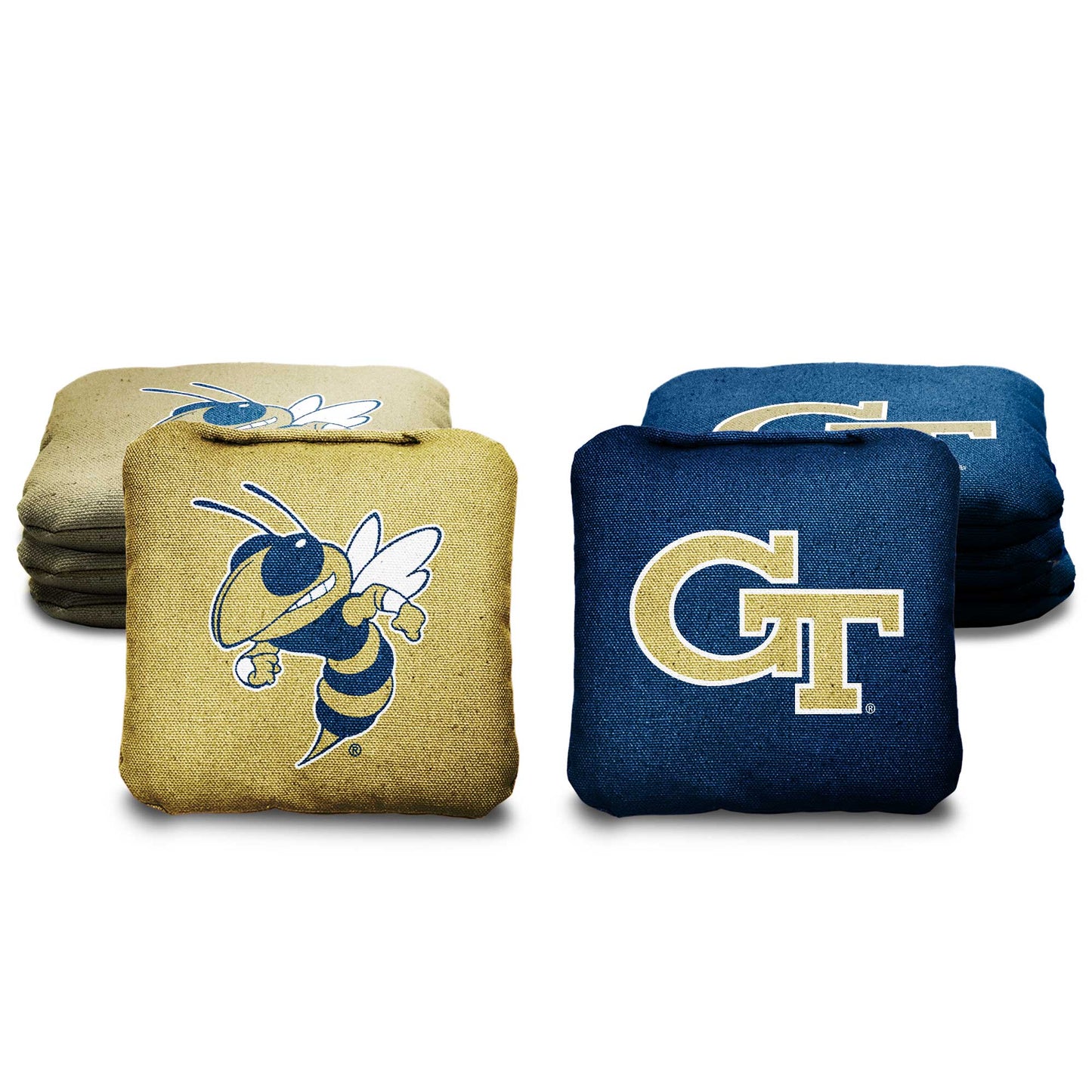 Georgia Tech University Cornhole Bags - 8 Cornhole Bags