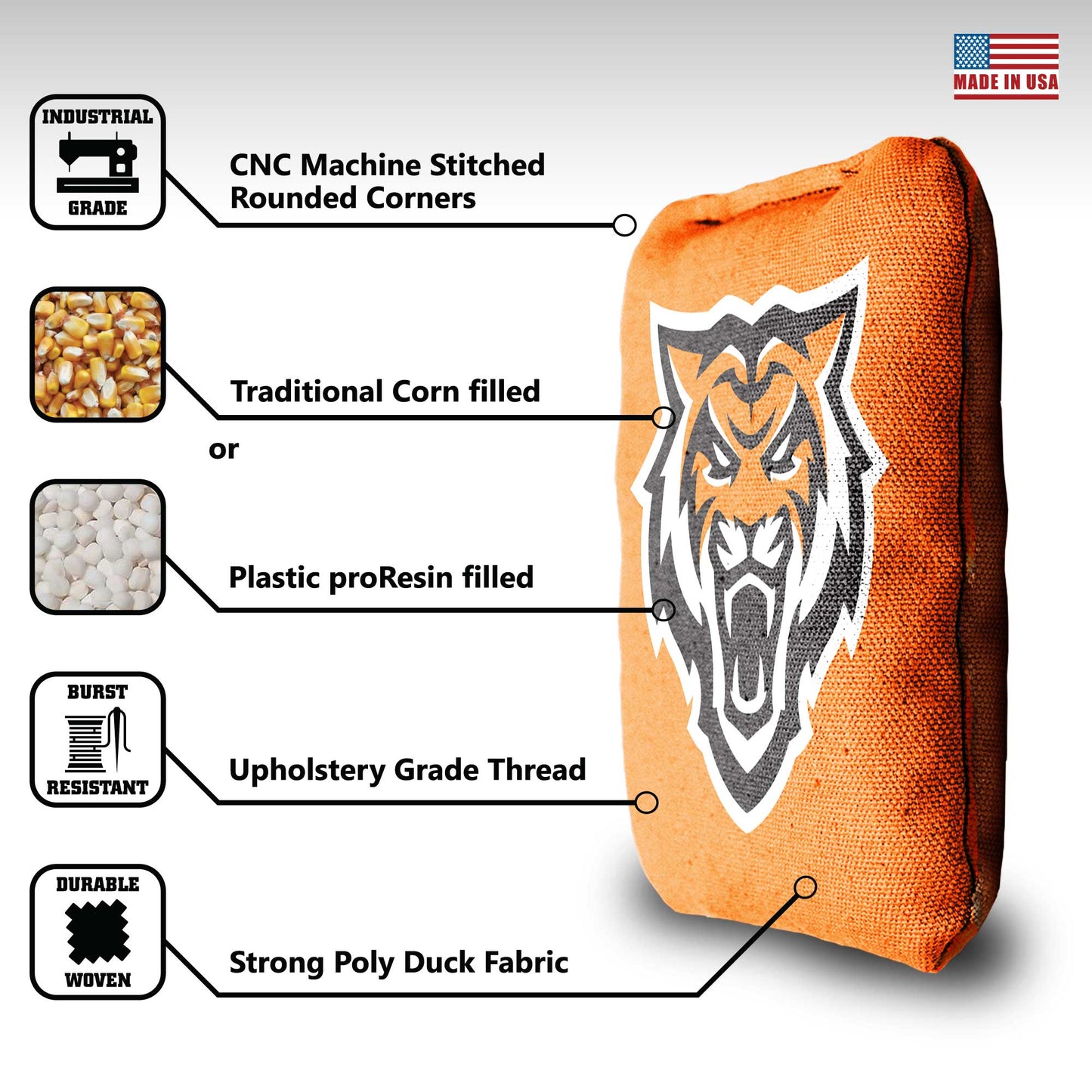 Idaho State University Cornhole Bags - 8 Cornhole Bags