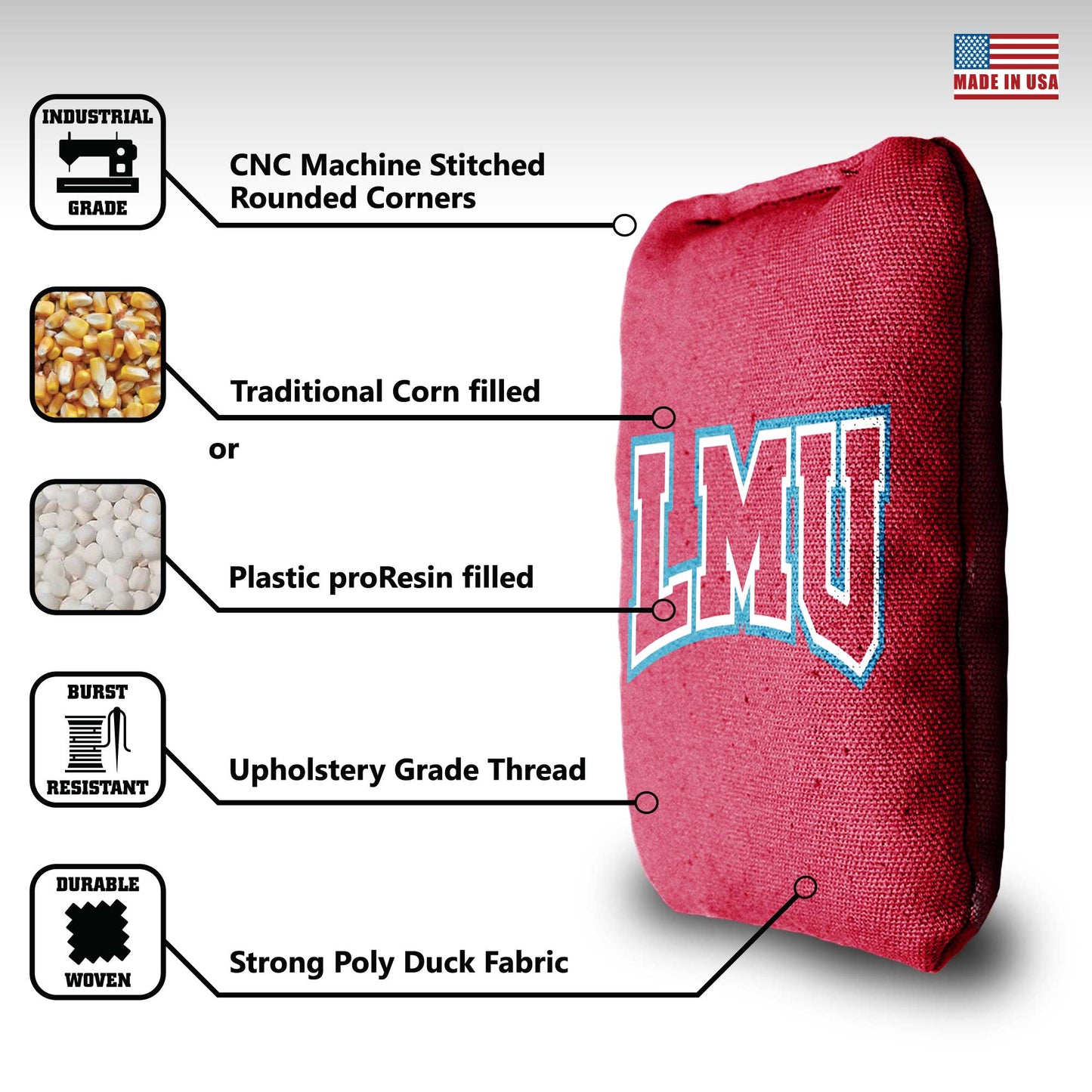Loyola Marymount University Cornhole Bags - 8 Cornhole Bags