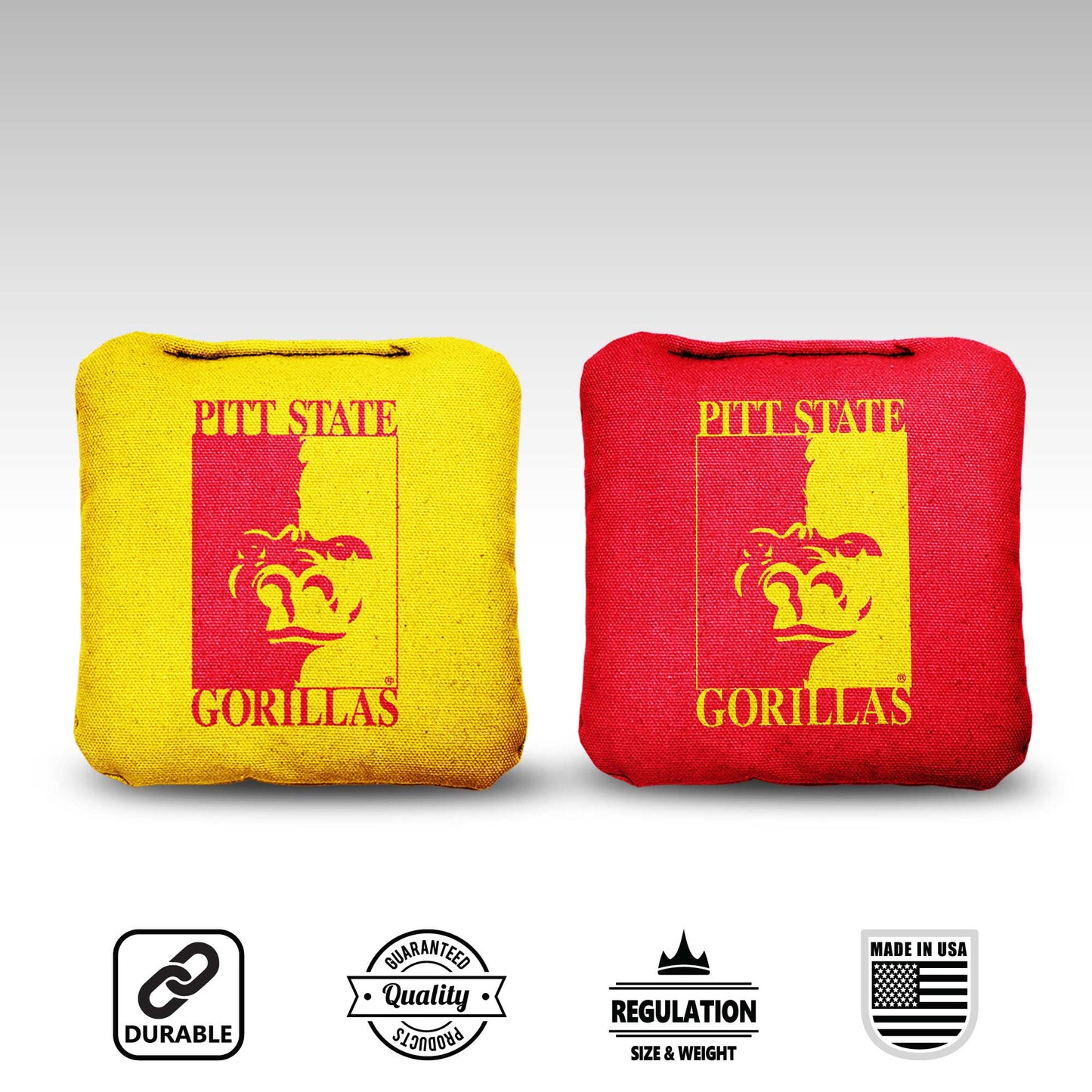 Pittsburg State University Cornhole Bags - 8 Cornhole Bags