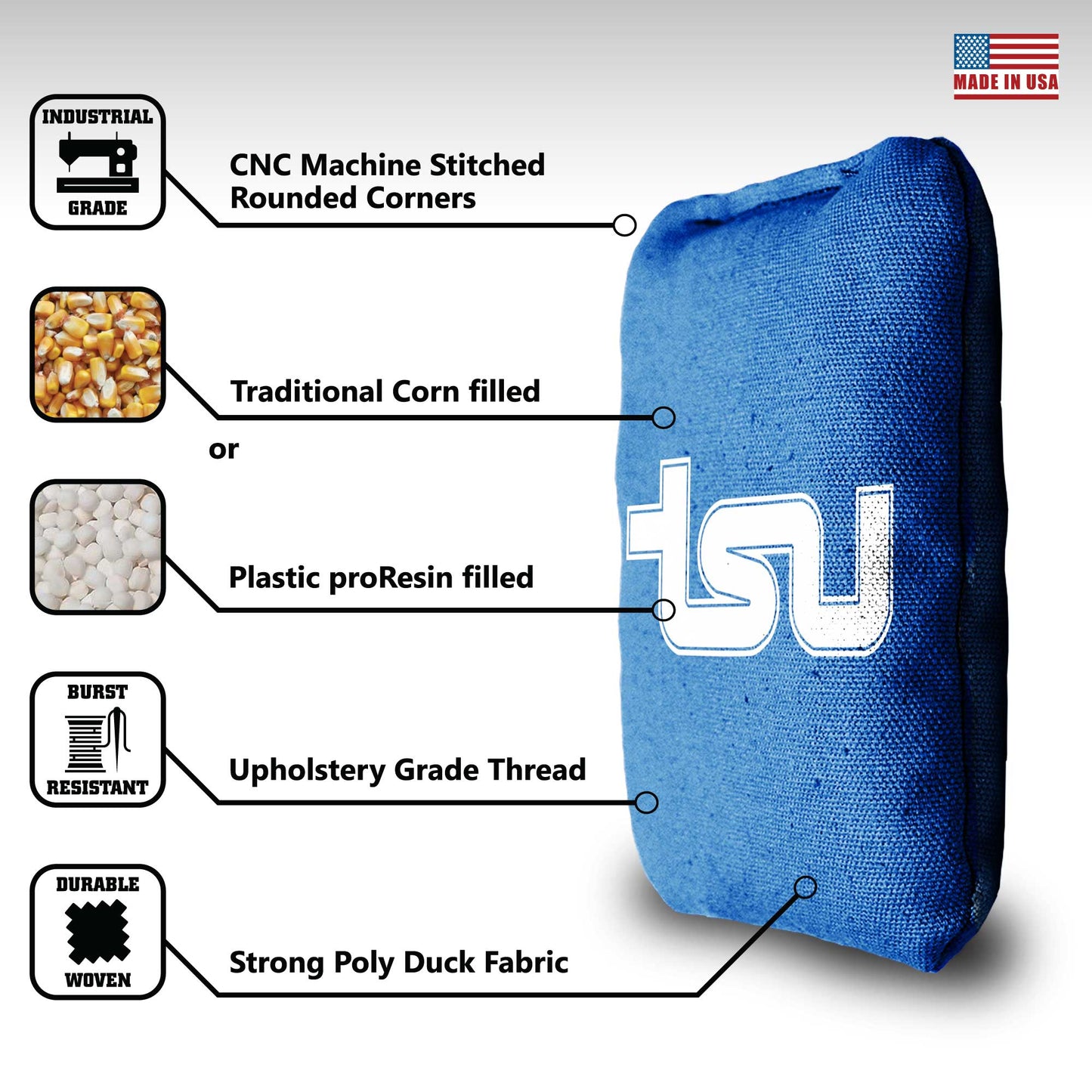 Tennessee State University Cornhole Bags - 8 Cornhole Bags