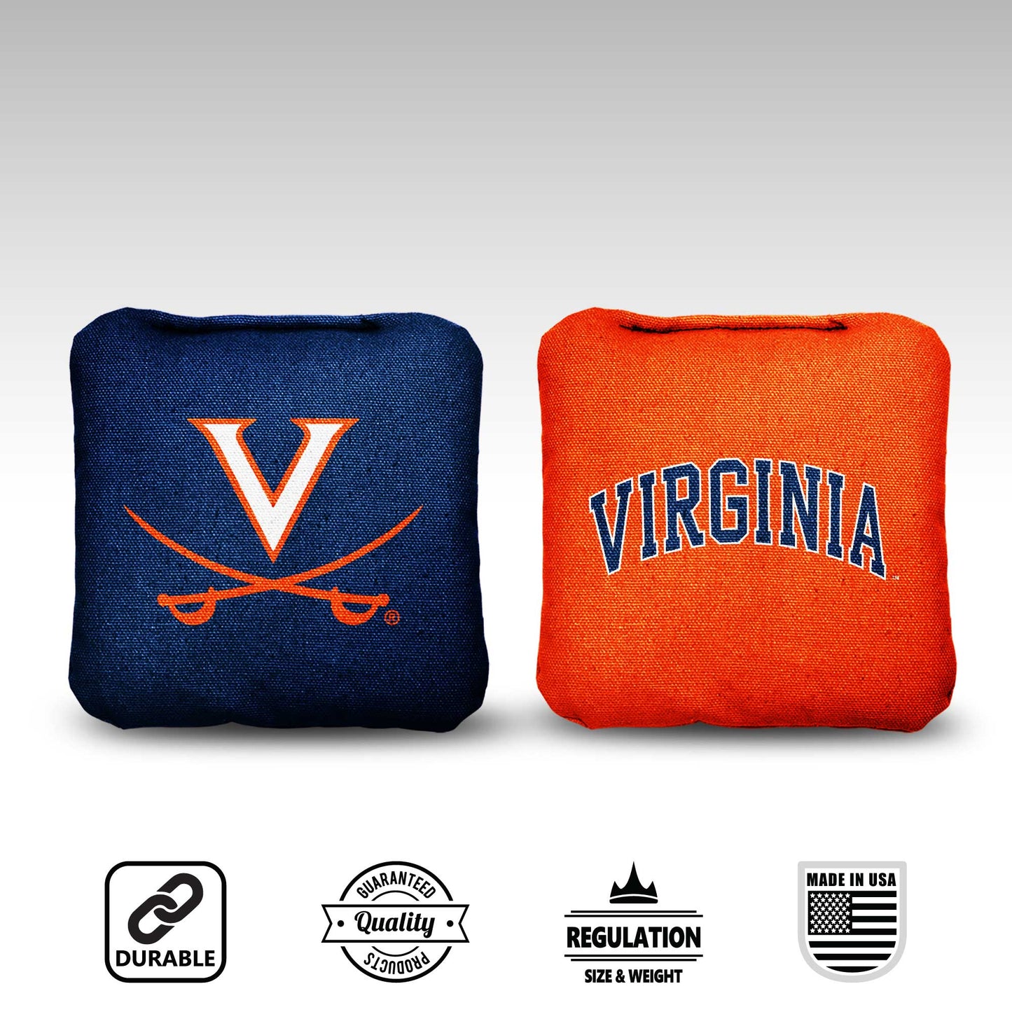 University of Virginia Cornhole Bags - 8 Cornhole Bags