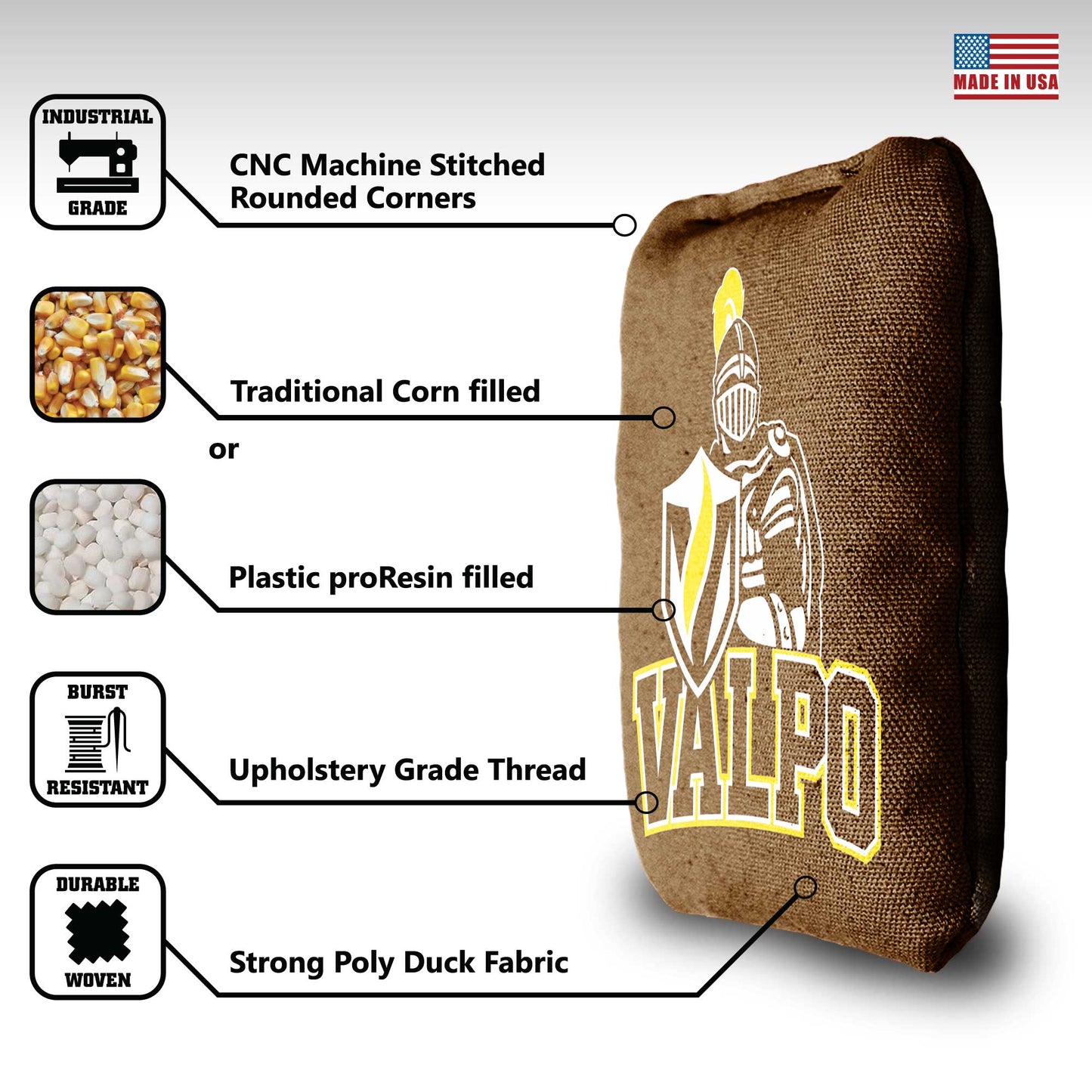 Valparaiso University Cornhole Bags - 8 Cornhole Bags