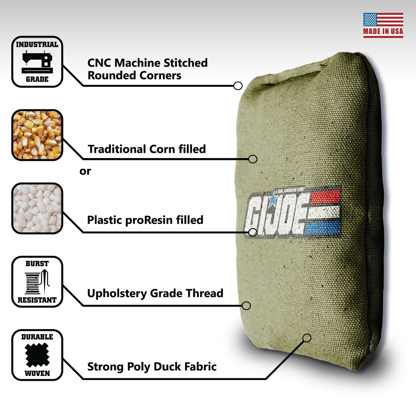 The American Heroes - 8 Cornhole Bags