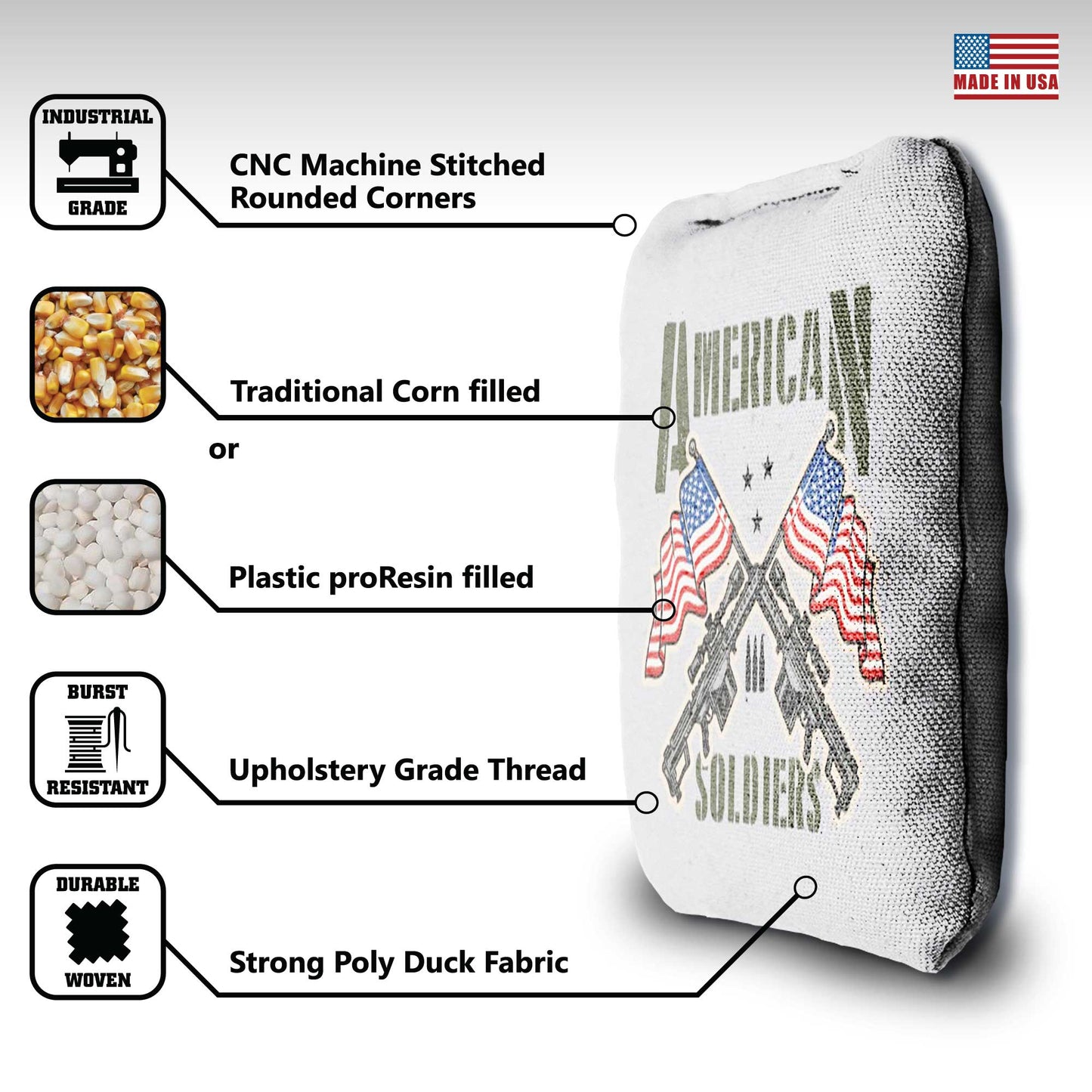 The American Powers - 8 Cornhole Bags