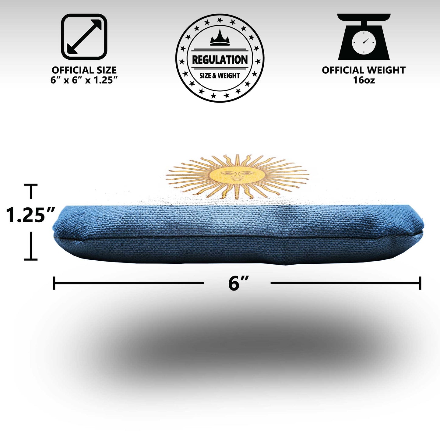 The Argentines and Mericas - 8 Cornhole Bags