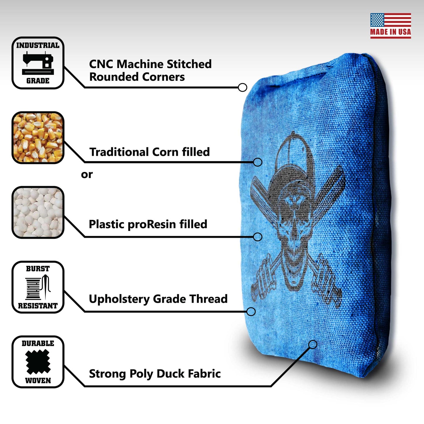 The Bat Boys - 8 Cornhole Bags