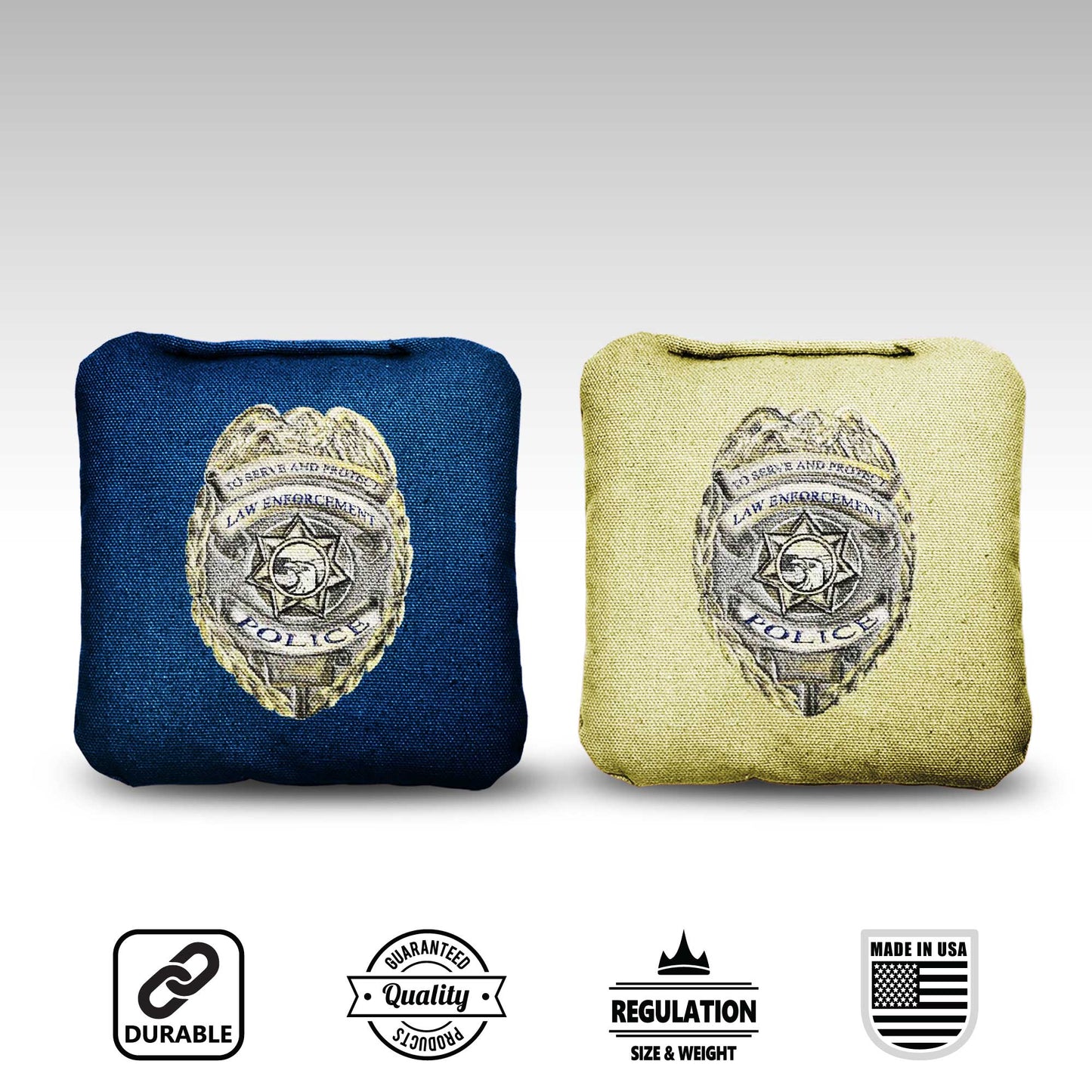 The Boys in Blue - 8 Cornhole Bags