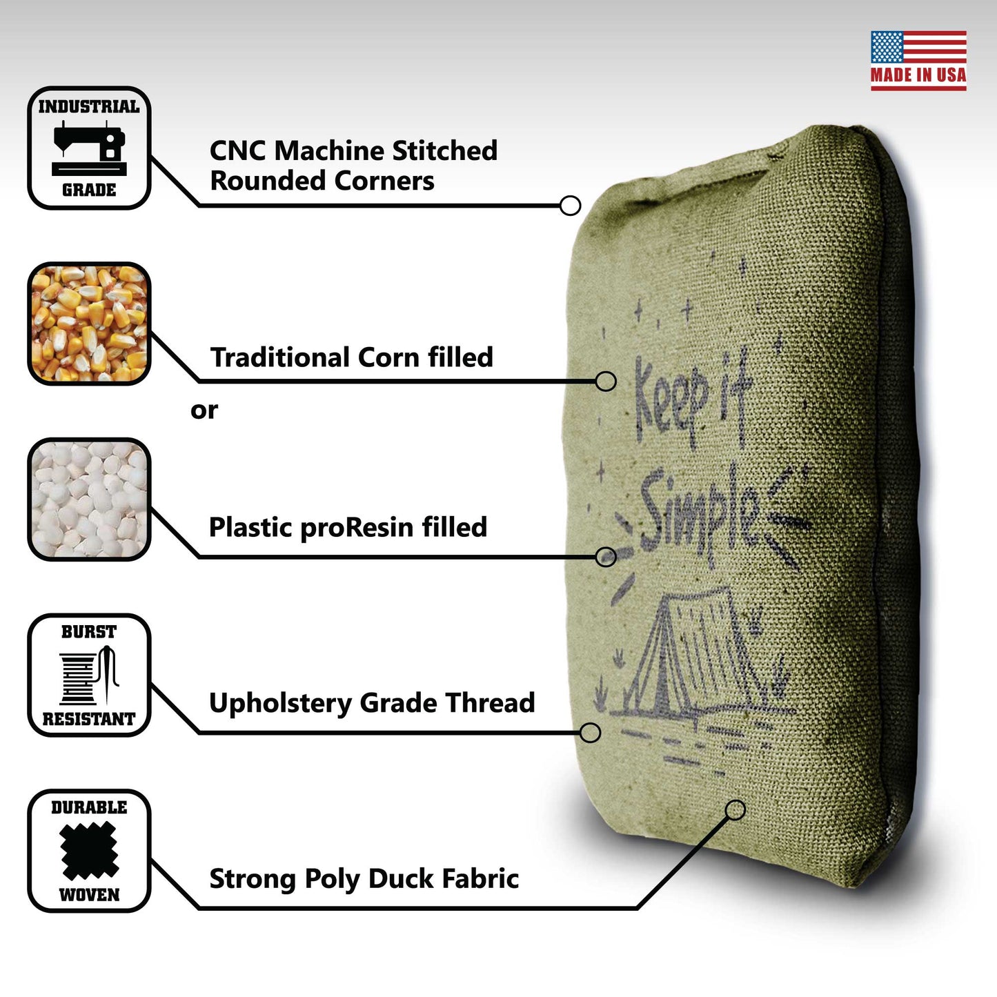 The Campfires - 8 Cornhole Bags