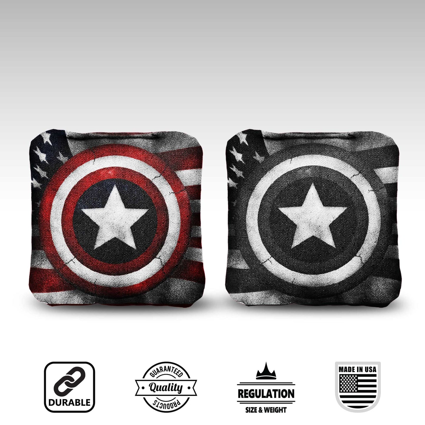 The Captain Americas - 8 Cornhole Bags