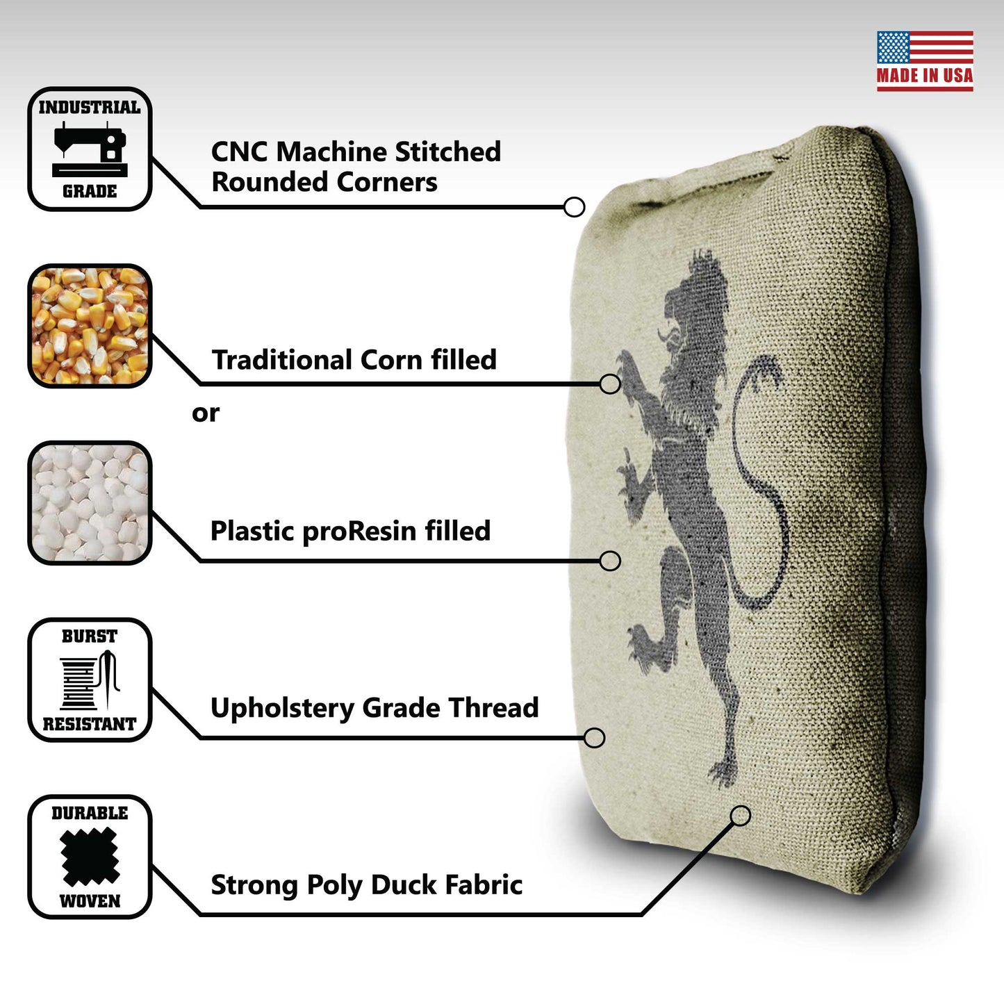 The Coat of Arms - 8 Cornhole Bags