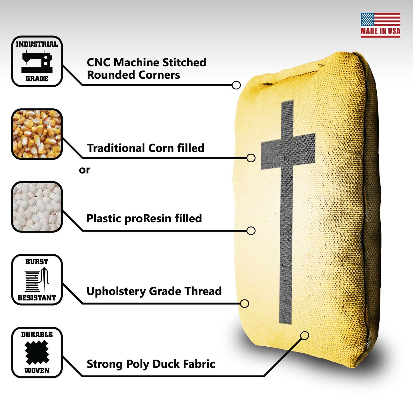 The Crosses - 8 Cornhole Bags