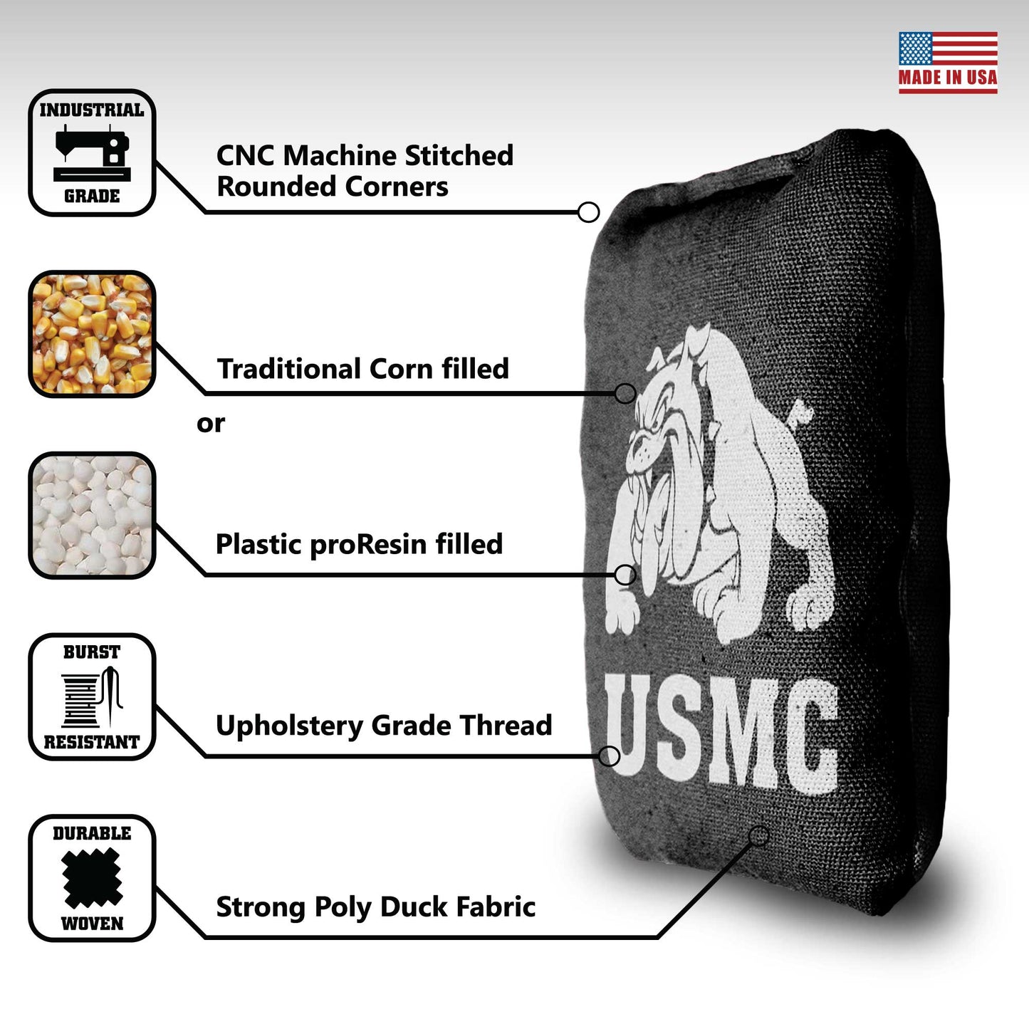 The Devil Dogs - 8 Cornhole Bags