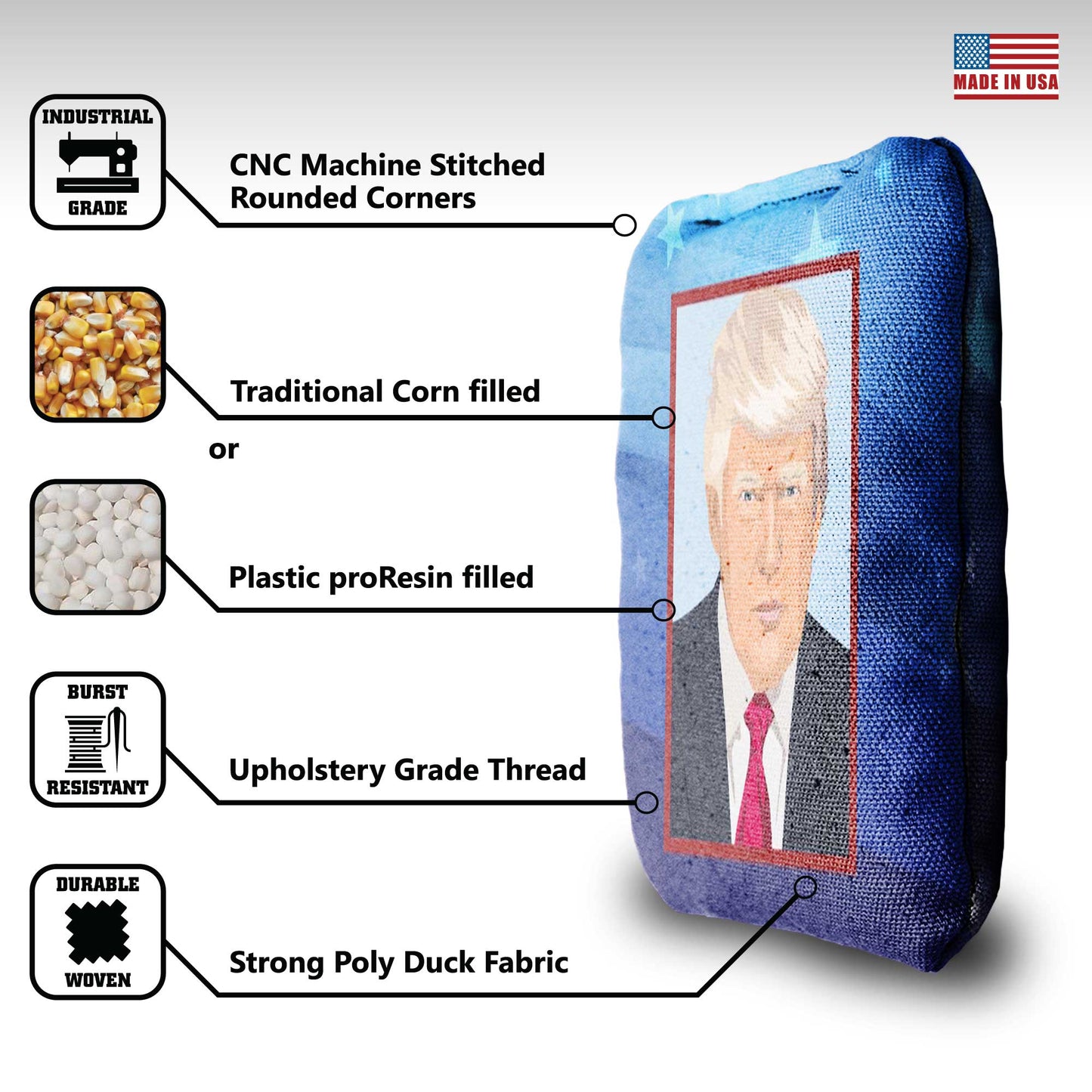 The Donalds - 8 Cornhole Bags