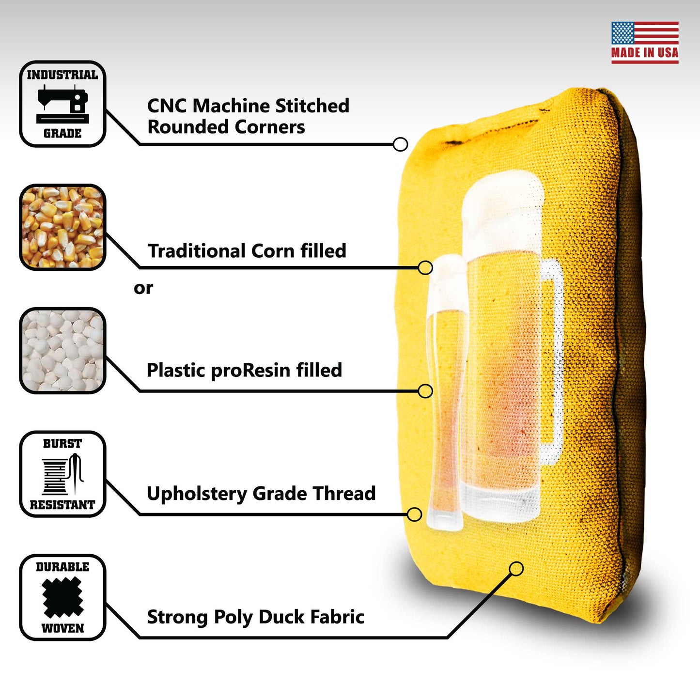 The Drink Beers - 8 Cornhole Bags