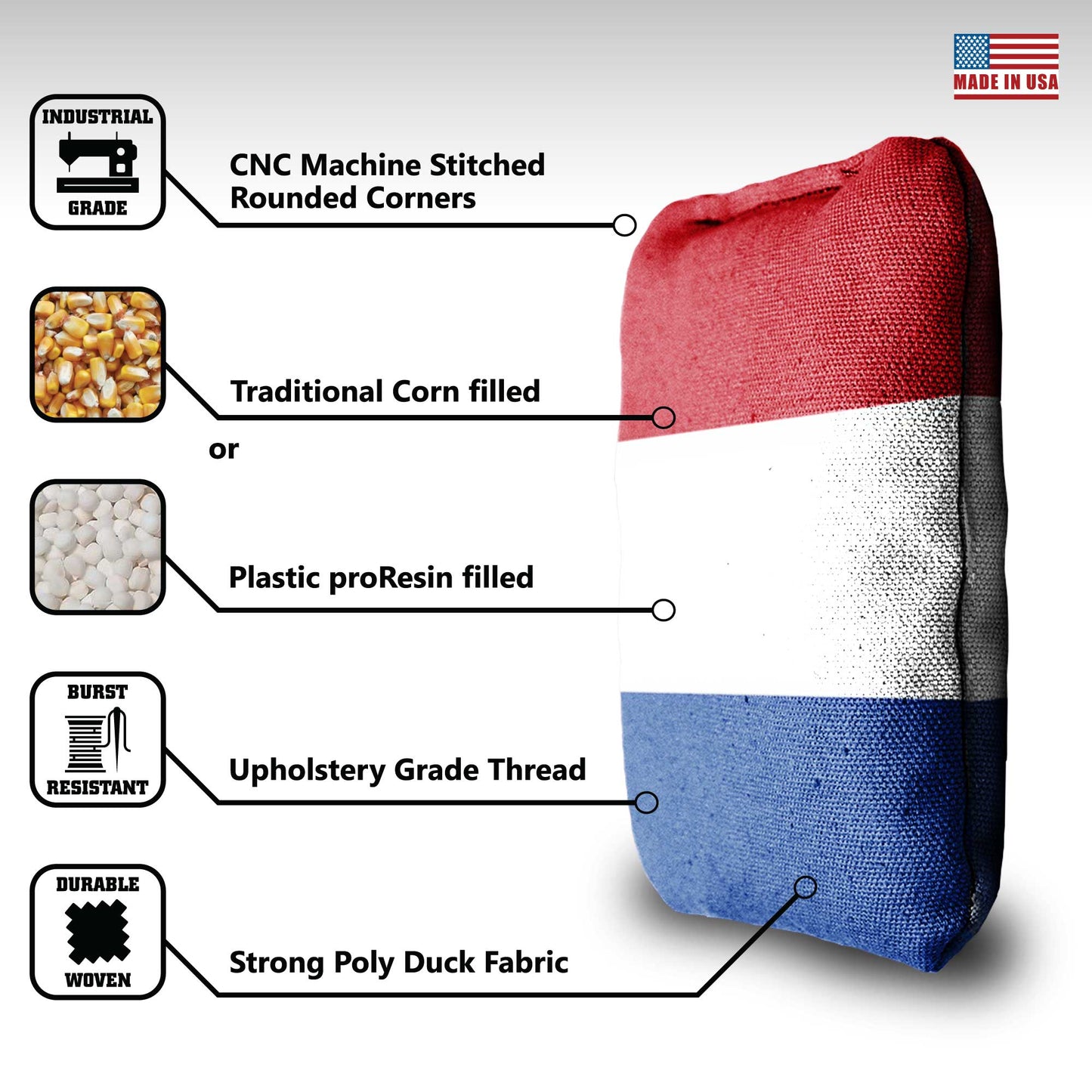 The Dutch - 8 Cornhole Bags