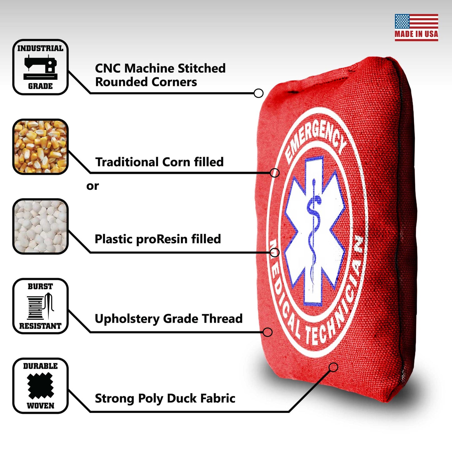 The EMT's - 8 Cornhole Bags