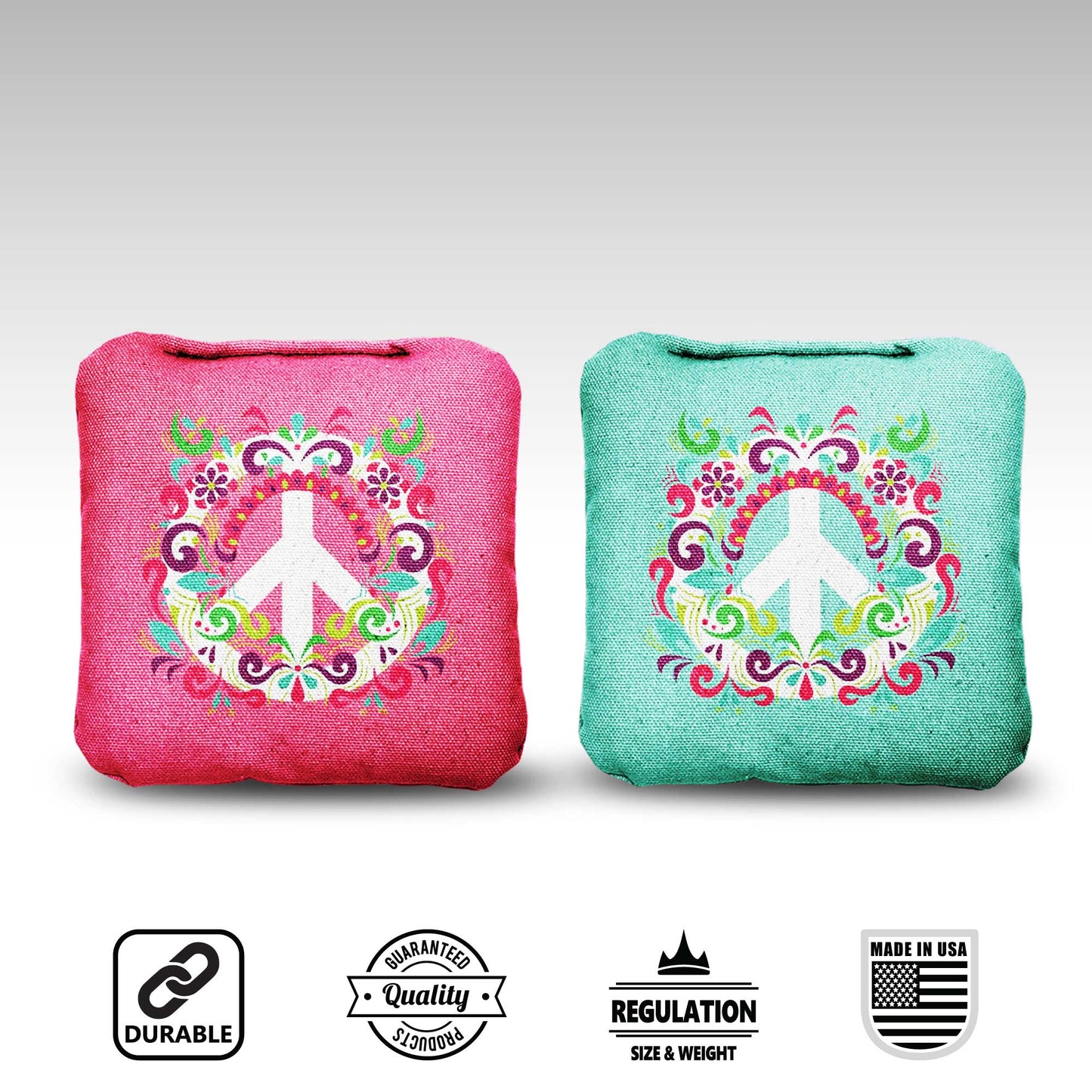 The Flower Powers - 8 Cornhole Bags