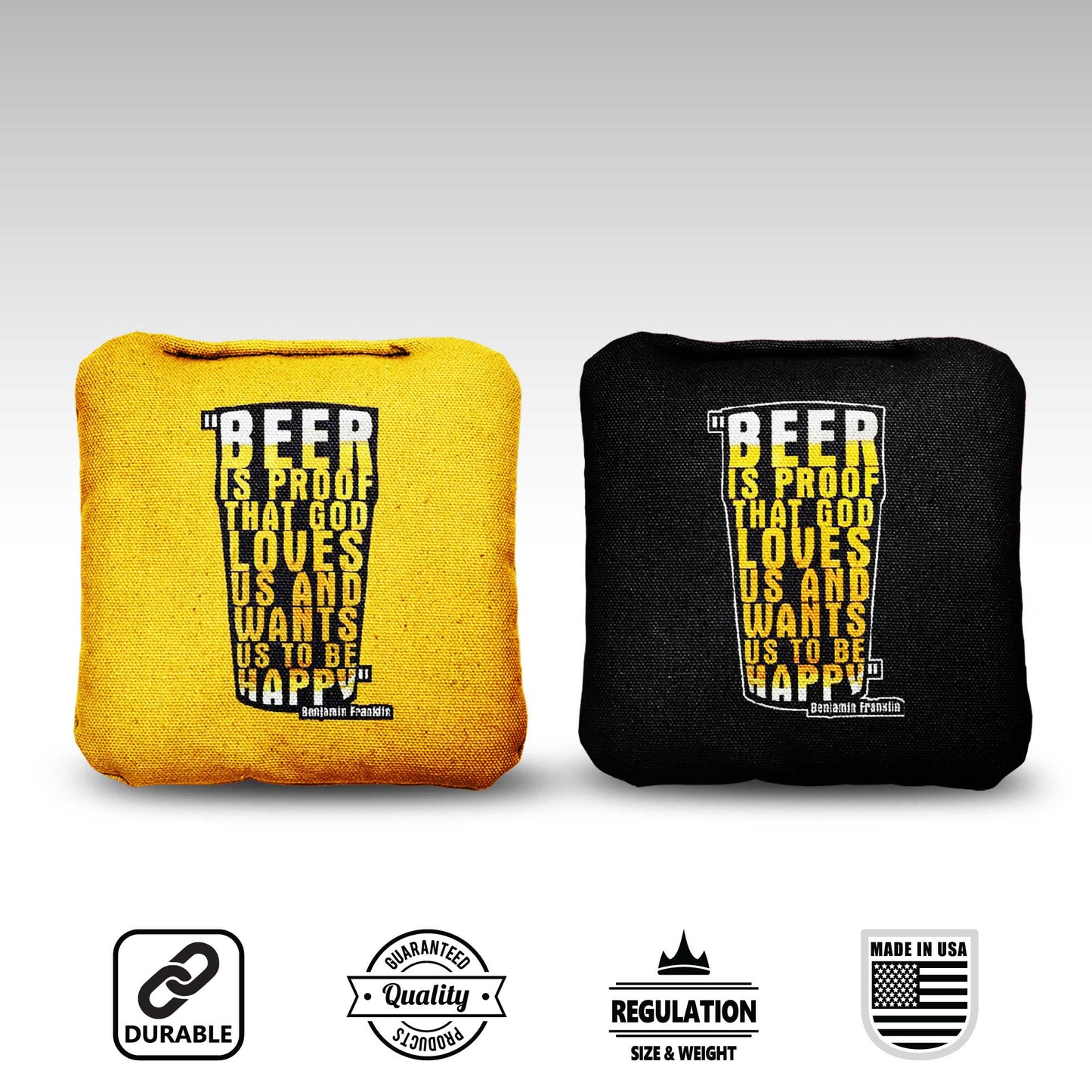 The God Loves Beers - 8 Cornhole Bags