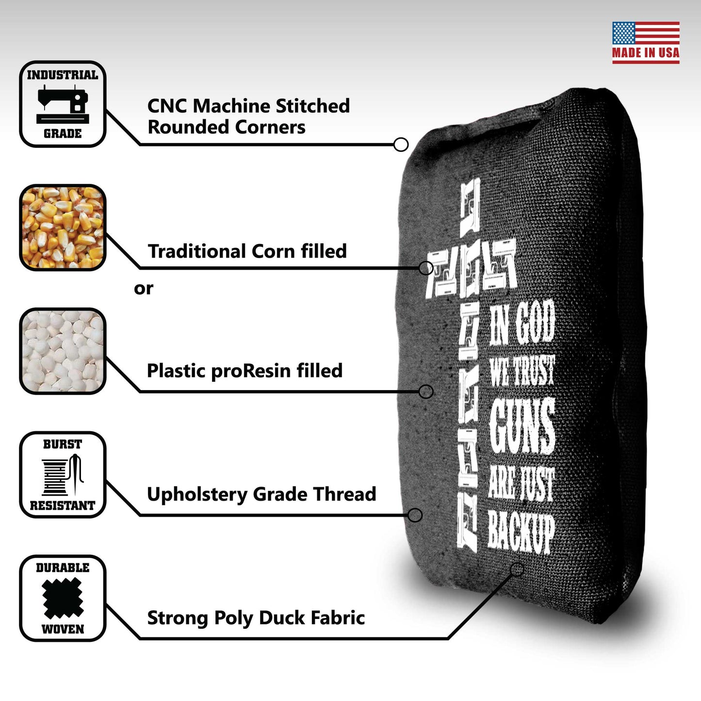 The In God We Trusts - 8 Cornhole Bags