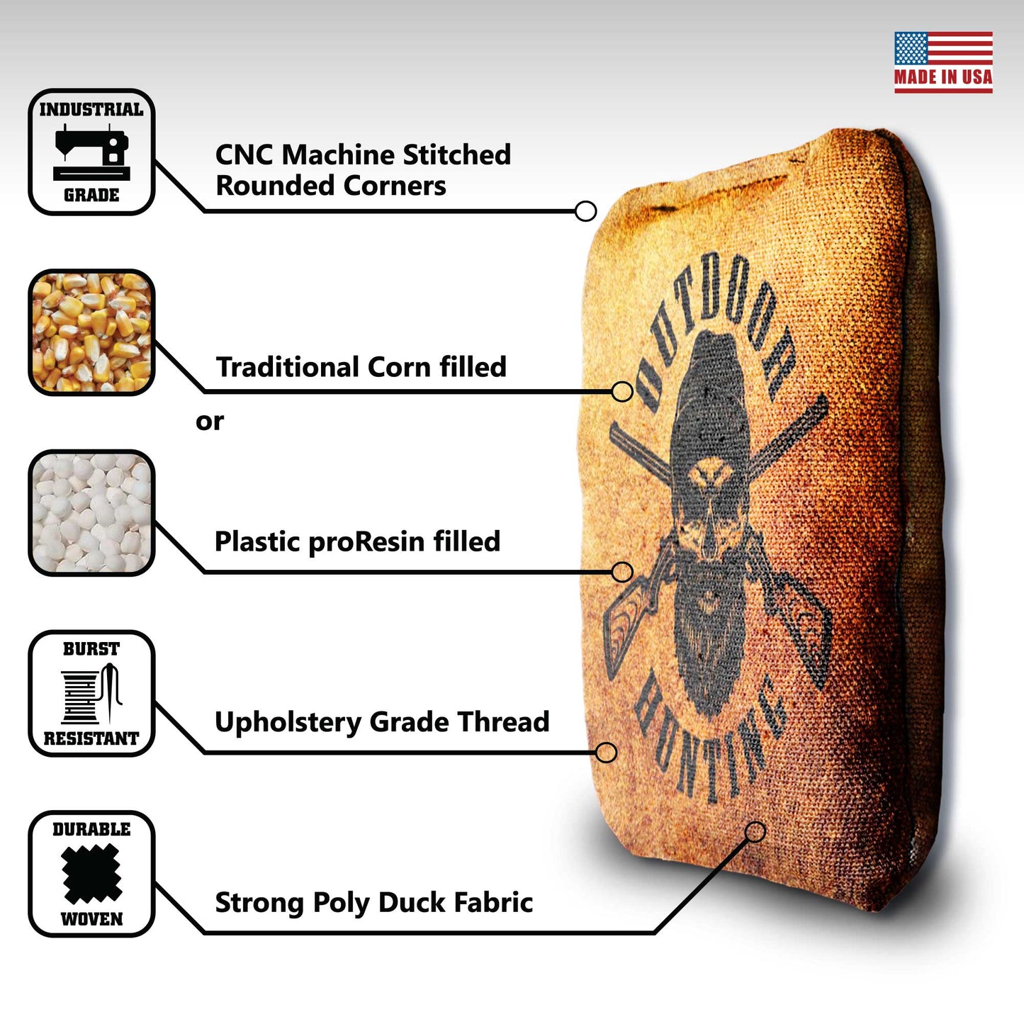 The Hunters - 8 Cornhole Bags