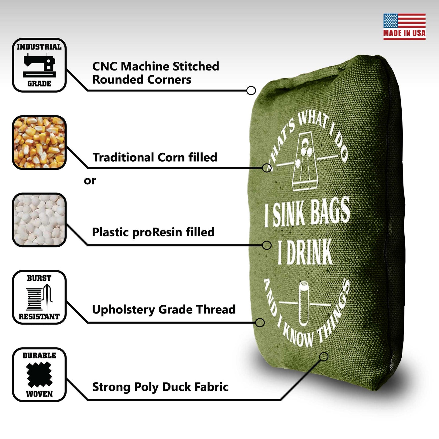 The What I Do's - 8 Cornhole Bags
