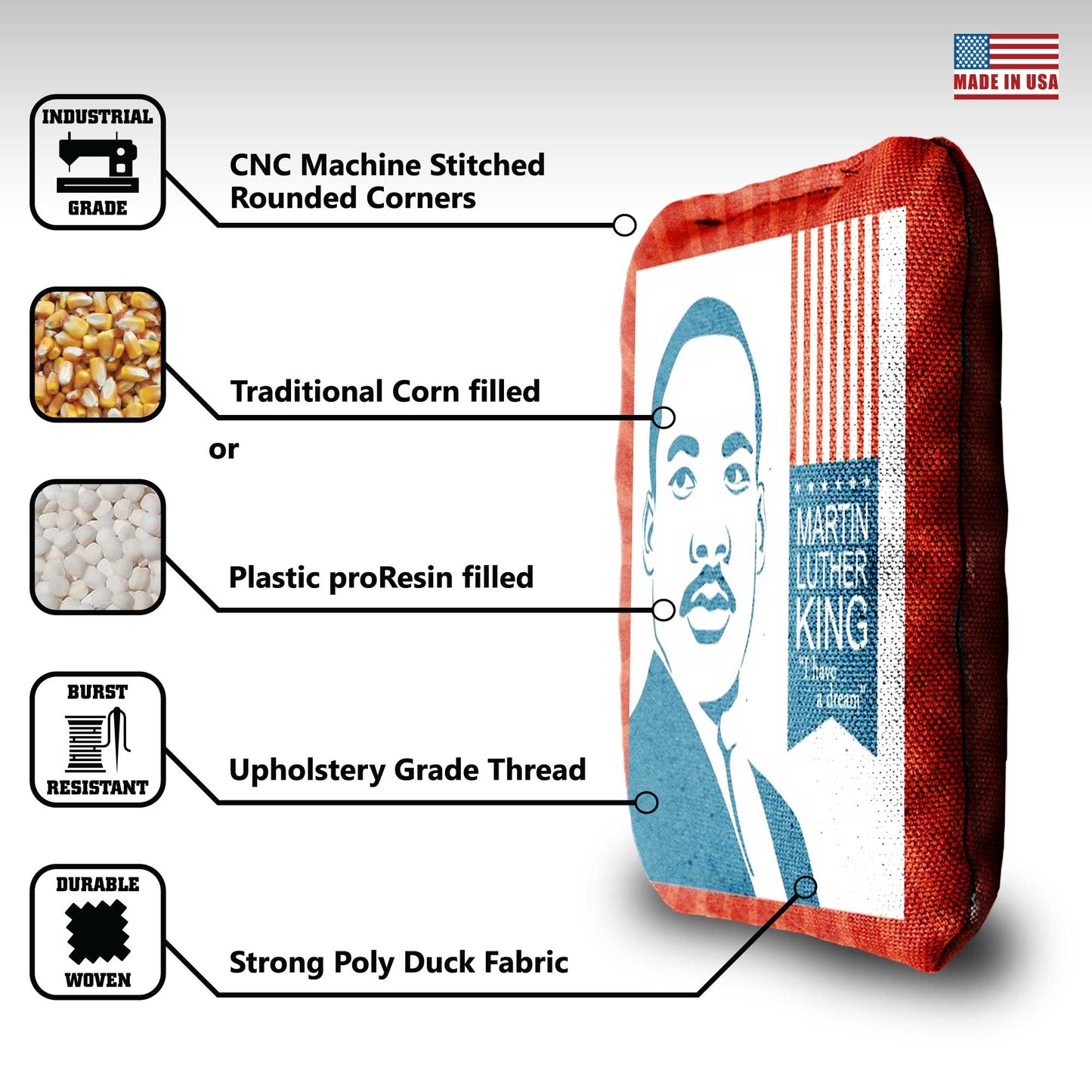 The MLKs - 8 Cornhole Bags