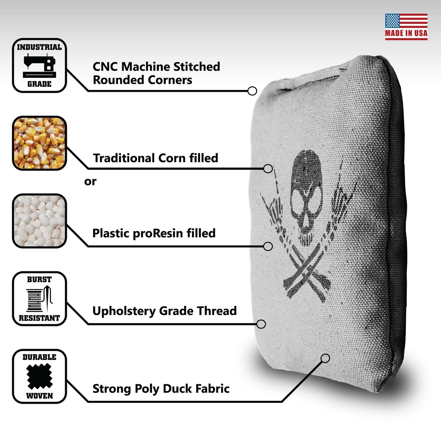 The Metal Heads - 8 Cornhole Bags