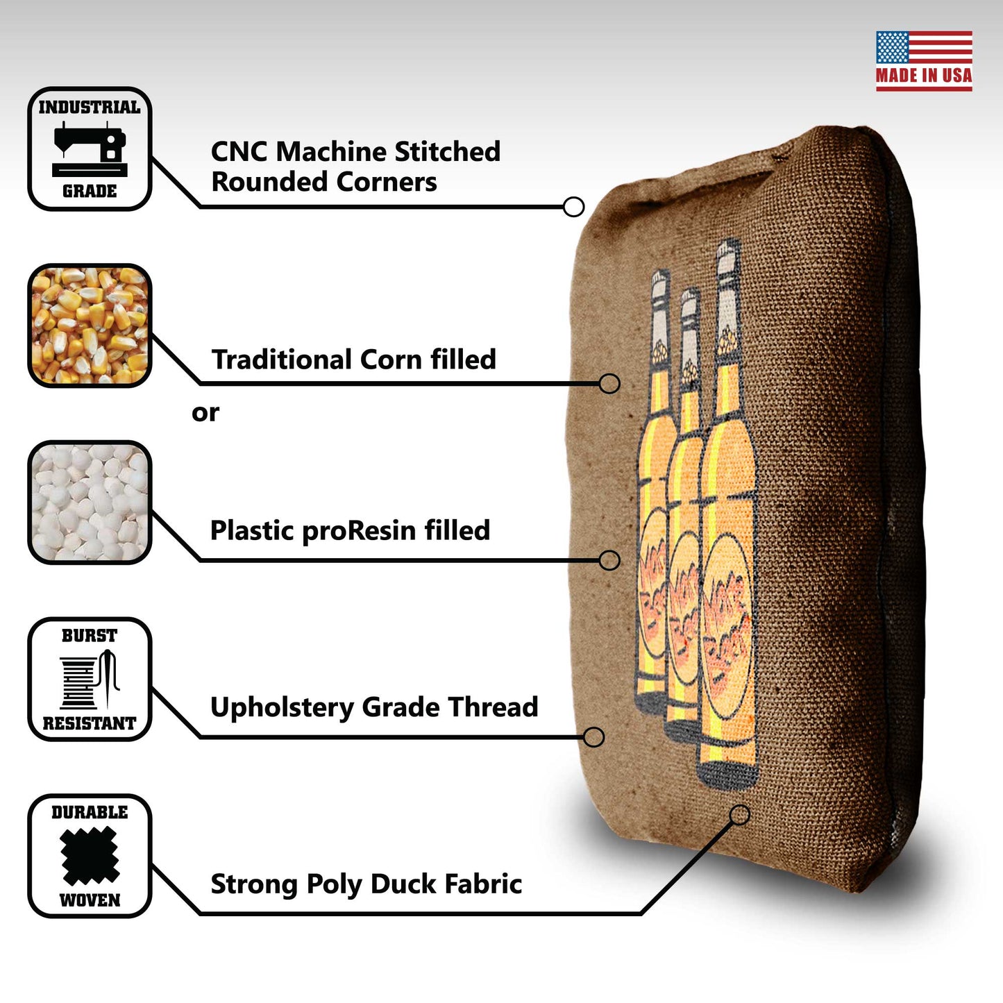 The More Beers - 8 Cornhole Bags