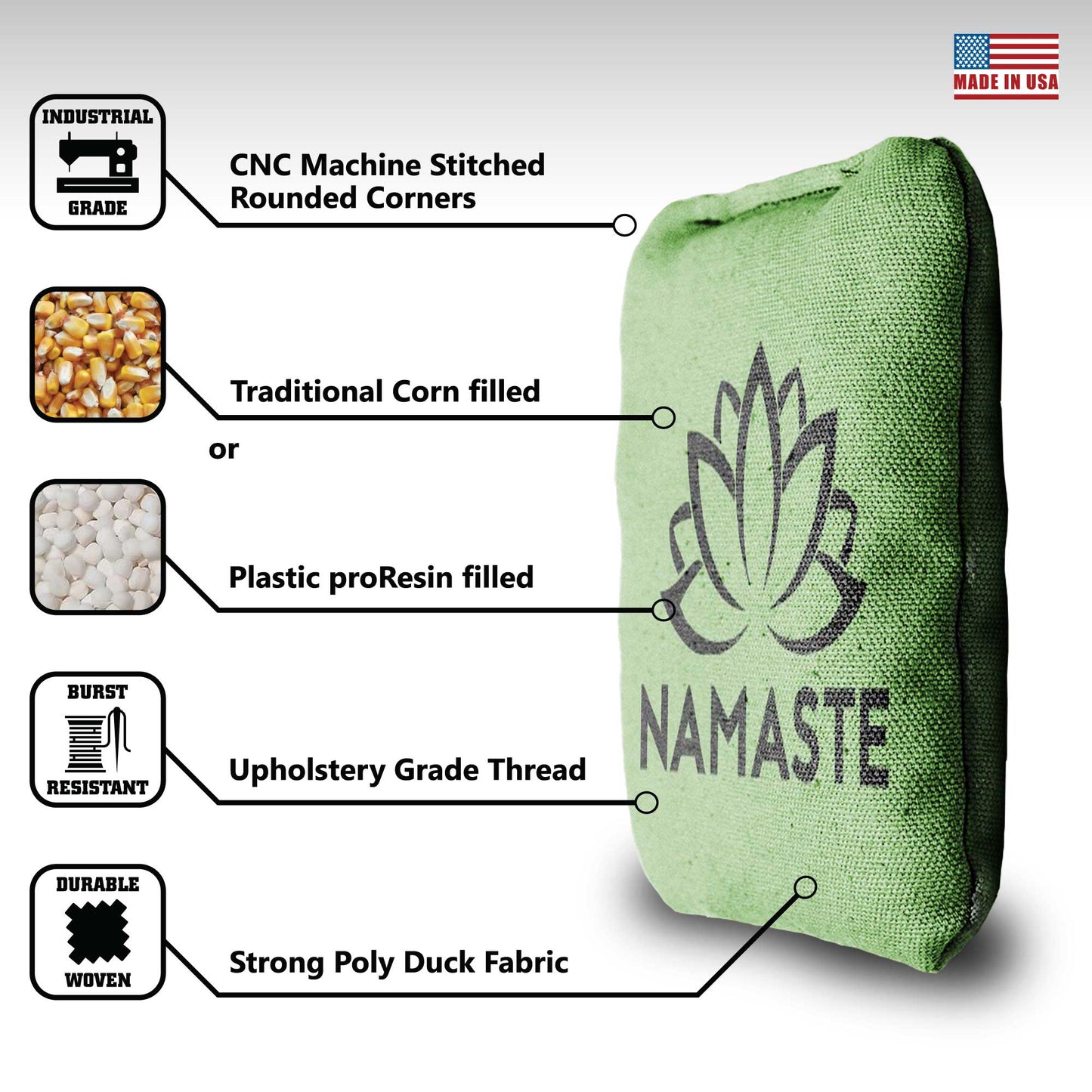 The Namastes - 8 Cornhole Bags