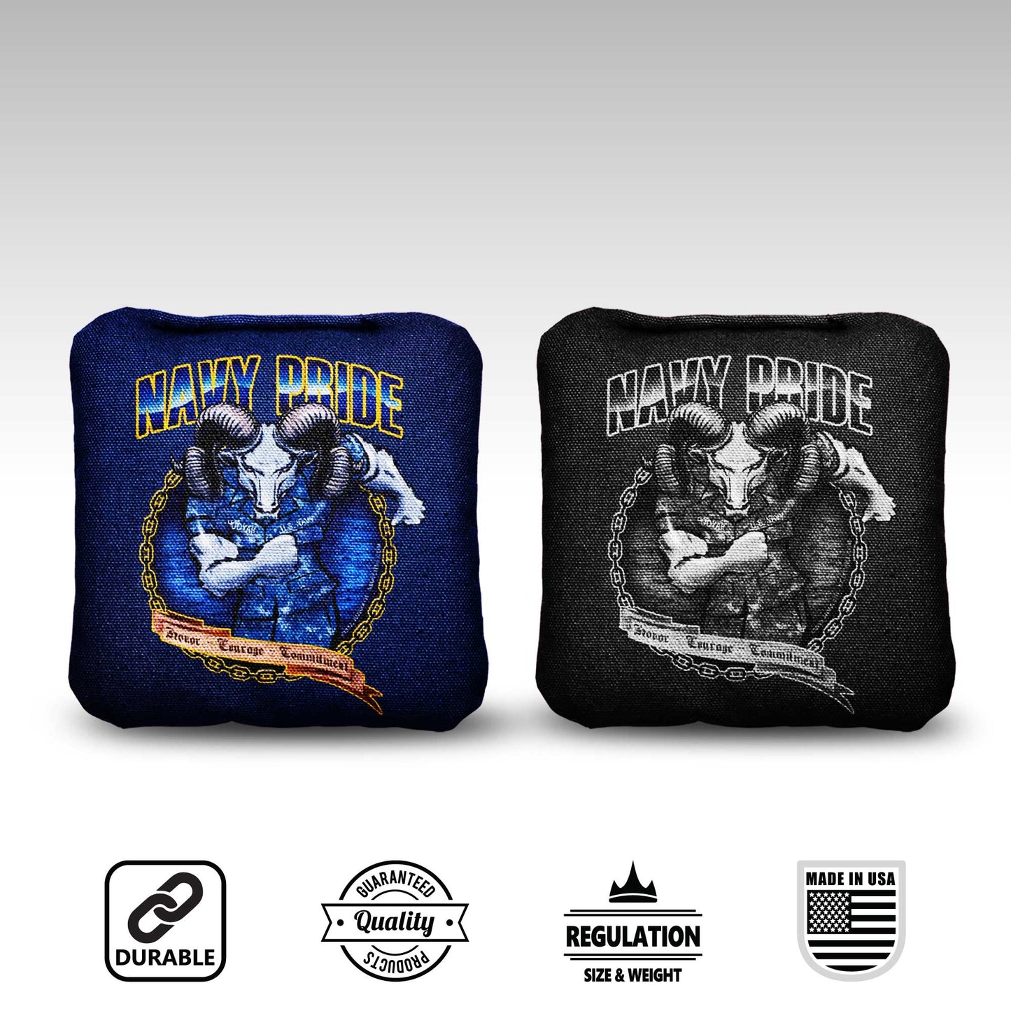 The Navy Pride - 8 Cornhole Bags