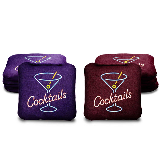 The Neon Cocktails - 8 Cornhole Bags
