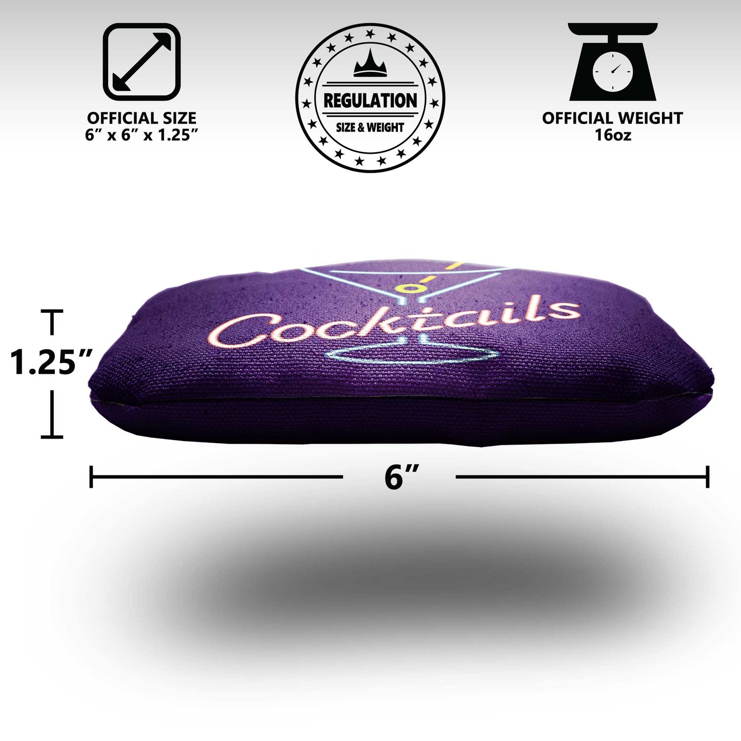 The Neon Cocktails - 8 Cornhole Bags