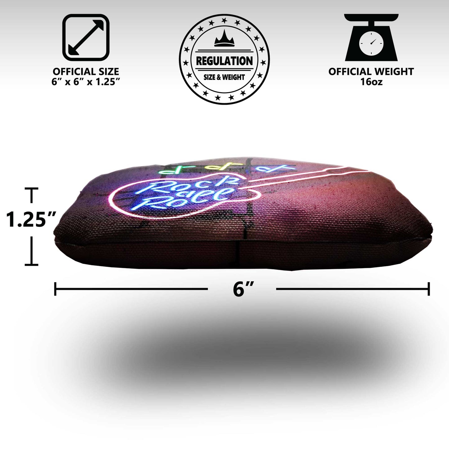 The Neon Guitars - 8 Cornhole Bags