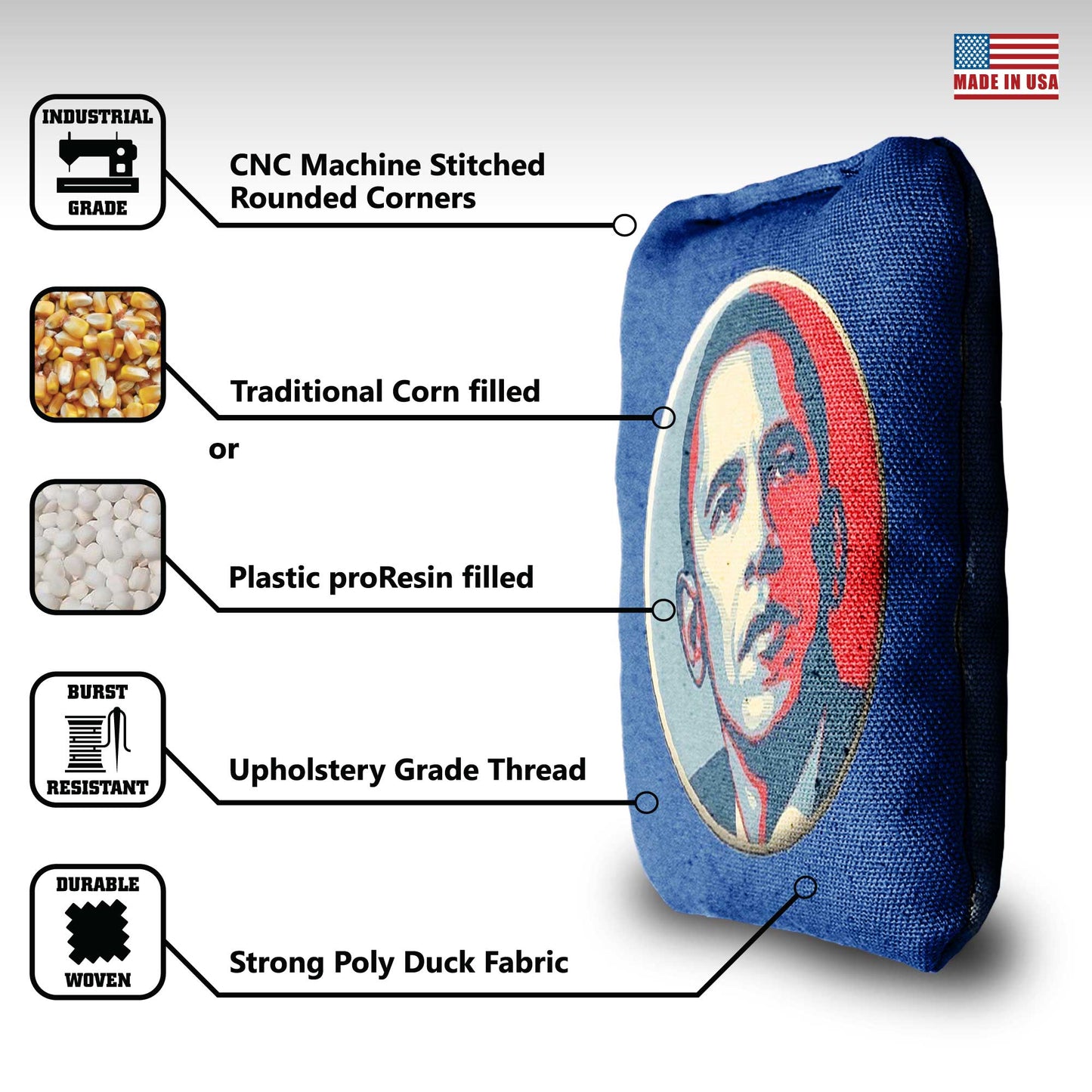 The No Drama Obamas - 8 Cornhole Bags