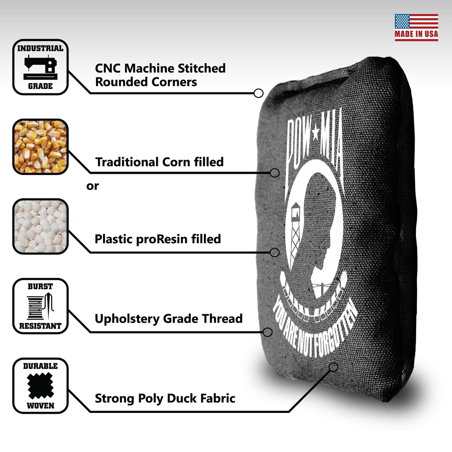 The POW's - 8 Cornhole Bags