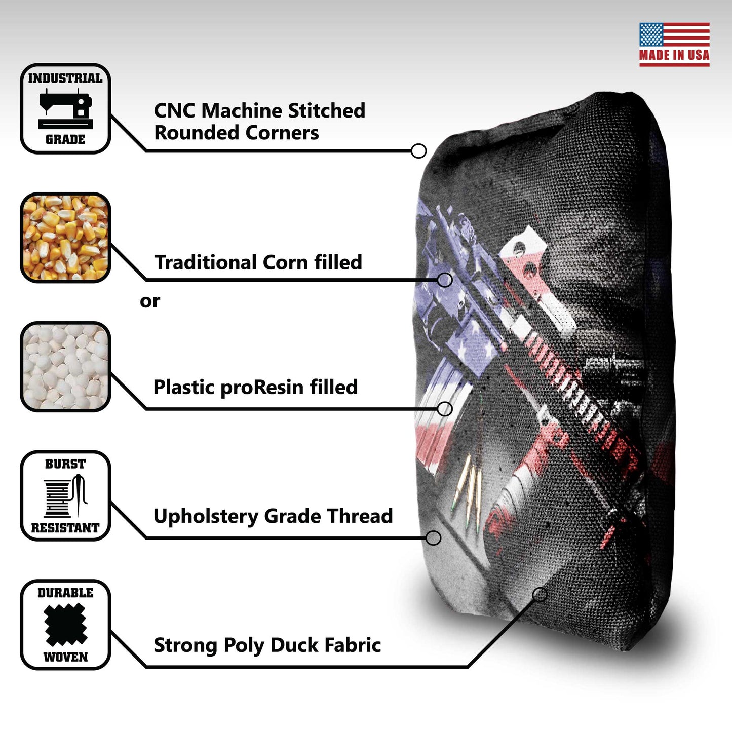 The Peashooters - 8 Cornhole Bags